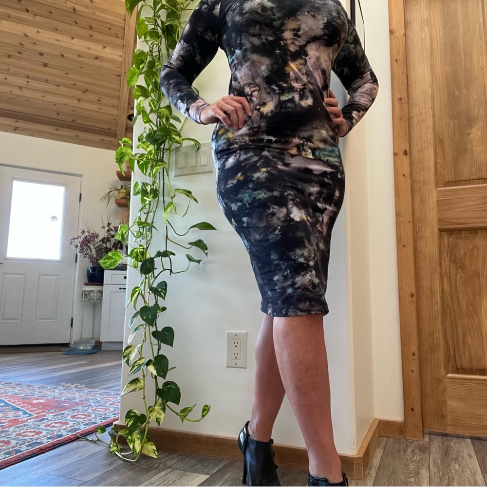 Catherine Malandrino Midi Sheath Stretch Dress